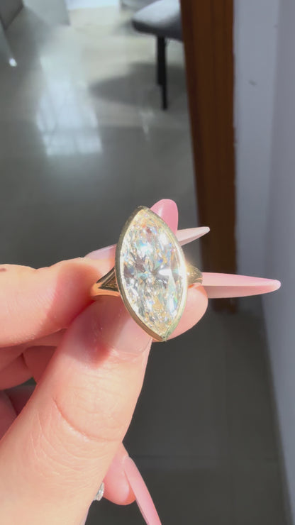 Pirmiana Jewelry Customized 18k Yellow gold 5ct E VVS2 Lab Grown Diamond Rings Engagement Wedding Band for Women Fine Jewelry