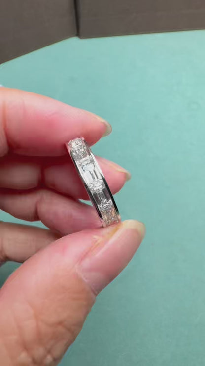 Pirmiana Custom Design 14k White Gold Eternity Ring for Women 3.6ct Lab Grown Diamond And DEF Lab Grown Diamond Jewelry