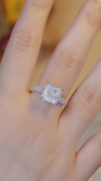 Pirmiana New Fashion 4ct Priceless Simulated Diamond Rings S925 Silver Jewelry Engagement Gift Women