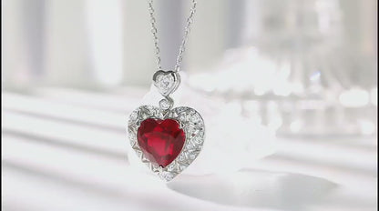 Pirmiana New S925 Silver 7.03ct Lad Grown Ruby Necklace High Fine Jewelry for Women Party Gift