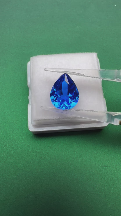 Pirmiana Pear shape Lab Grown Cobalt Spinel Loose Gemstones for Jewelry Making