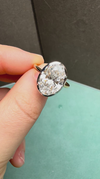 Pirmiana Jewelry Customized 18k White Gold 3ct Lab Grown Diamond Rings Engagement Wedding Band Rings for Women Fine Jewelry