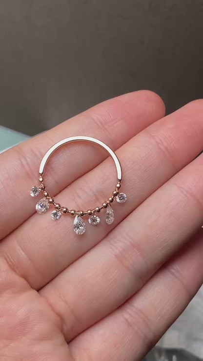 Ruif custom make 14k rose gold lab grown diamond for women daily wear