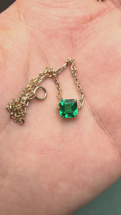 Primiana 2025 New Classic Style 18K 6X6mm 0.8ct asscher cut Lab Grwon Emerlad Bracelet Girlfriend Gift