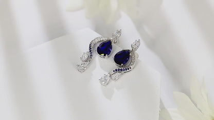Pirmiana New Arrival 5.2ct Lab Grown Sapphire Earring Studs S925 Silver Jewelry Earrings for Women