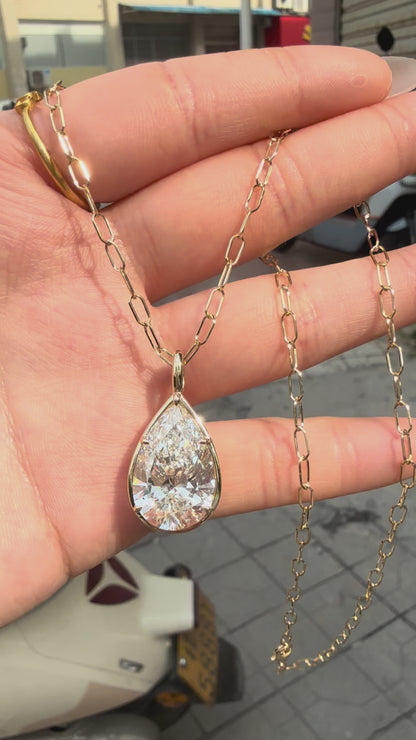Pirmiana Jewelry Customized 18k Yellow Gold 10ct F VVS2 Lab Grown Diamond Necklace for Women Party Gift
