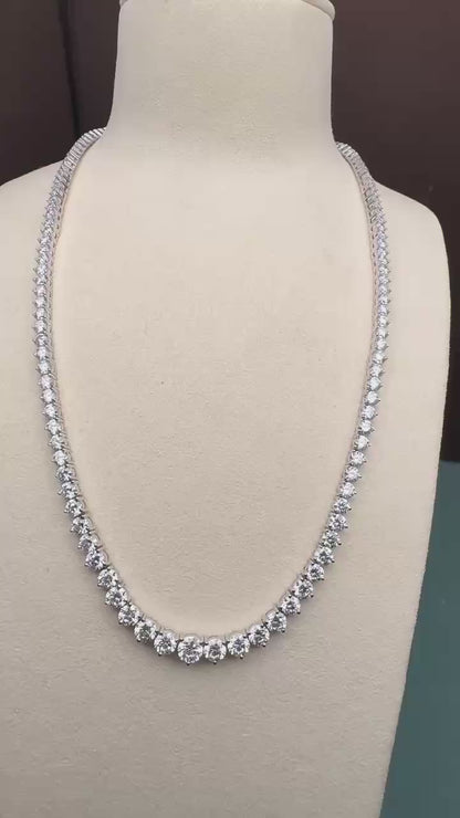 Pirmiana Jewelry Classic Design 18K White Gold HPHT Diamond Necklace luxe Jewelry for Party Wedding Gift