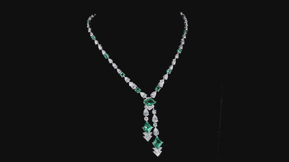 Pirmiana New Fashion 16.56ct Lab Grown Emerald Pendant Necklace S925 Silver Jewelry for Woman Gift Pendants