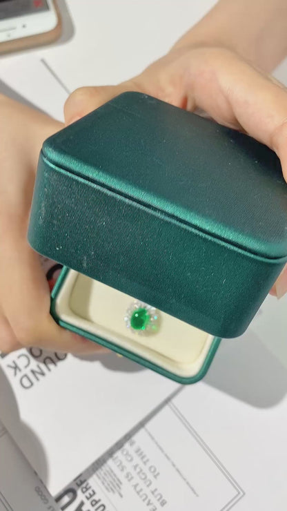 Pirmiana New Fashion 3.54ct Lab Grown Emerald Pendant Necklace S925 Silver Jewelry for Woman Gift Pendants