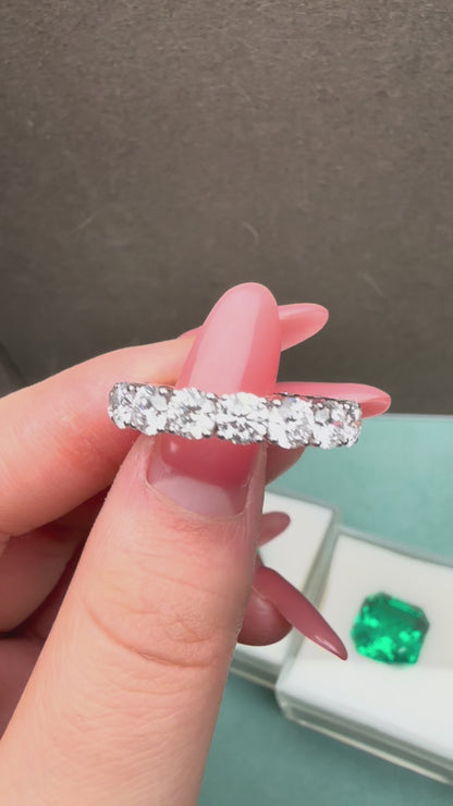 Pirmiana Jewelry Customized 18k white gold 0.4ct X 17pcs Each Lab Grown Diamond Eternity Rings Engagement Wedding Band Rings for Women Fine Jewelry