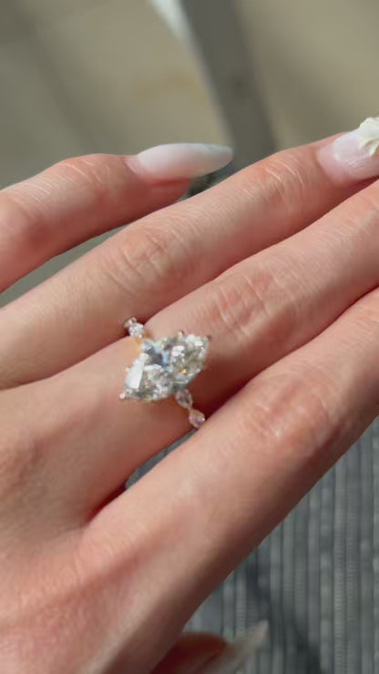 Pirmiana Jewelry Customized 18K White 2.5ct Lab Grown Diamond Rings Engagement Wedding Band Rings for Women Fine Jewelry