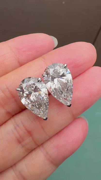 Pirmiana Customized 14k Yellow Gold 2ct Lab Grown Diamond Earrings for Women Party Gift