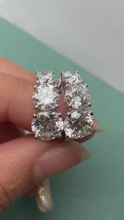 Primiana 2025 Hot Sale New Classic Style14K Total 9ct  Round Shape Earrings With IGI Certificate Lab Diamond Girlfriend Gift