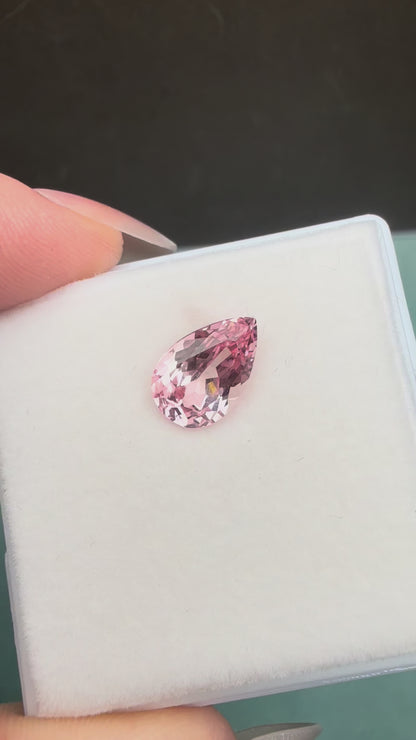 Pirmiana Pear Shape 7X11mm 2.995ct Lab Grown Pink Sapphire Loose Gemstones for Jewelry Making