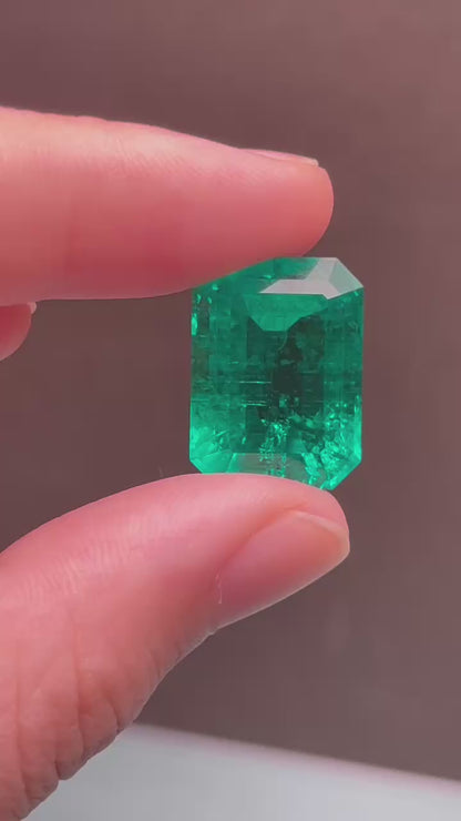 Pirmiana 18.76ct Emerald Cut Lab Grown Emerald