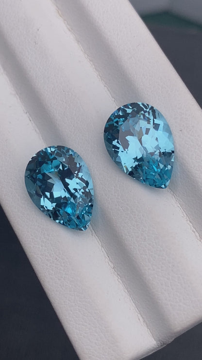 Pirmiana  1.39-119.93ct Pear Cut Lab Grown Aquamarine Sapphire Loose Gemstones for Jewelry Making