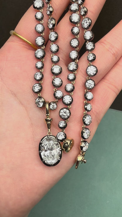 Primiana 2025 Hot Sale New Classic Style Black Gold Round Shape Necklace Wite 5ct Lab Diamond Prendant Girlfriend Gift