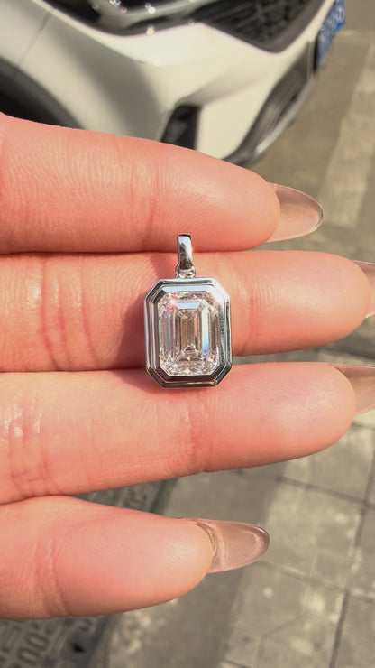 Pirmiana Jewelry Customized 14k White Gold 3ct D VS1 Lab Grown Diamond Pendant for Women Party Gift