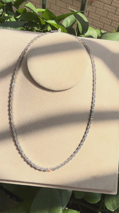 Pirmiana Jewelry Classic Design 18K White Gold 10.7CT HPHT Diamond Tennis Necklace luxe Jewelry for Party Wedding Gift