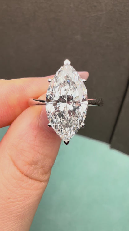 Pirmiana Jewelry Customized 18k White Gold 5ct Lab Grown Diamond Rings Engagement Wedding Band Rings for Women Fine Jewelry