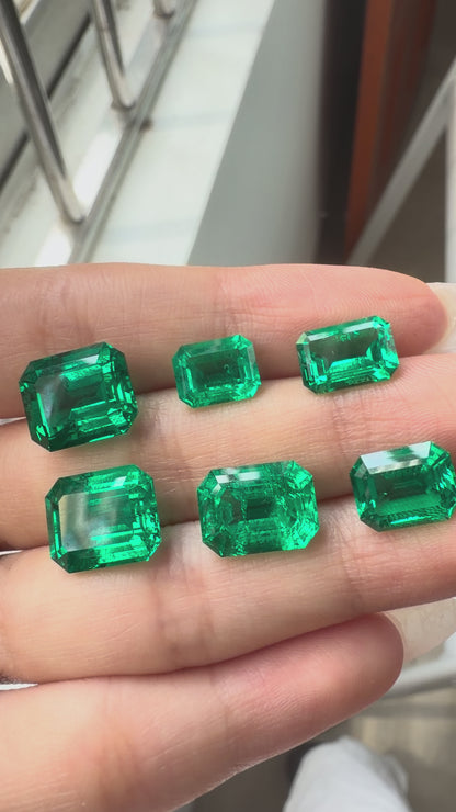 Pirmiana  0.78-11.17ct Lab Grown Emeralds Loose Gemstones for Jewelry Making