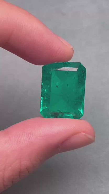 Pirmiana 18.45ct Emerald Cut Lab Grown Emerald