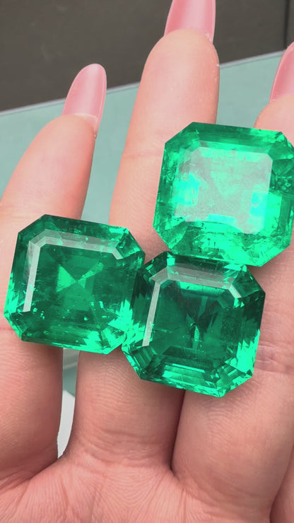 Pirmiana 18.5X18.5mm 30ct Asscher Cut Lab Grown Emerald