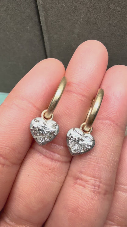 Pirmiana Customized 14k Yellow Gold 1ct Each Matte polishing Lab Grown Diamond Earrings for Women Party Gift