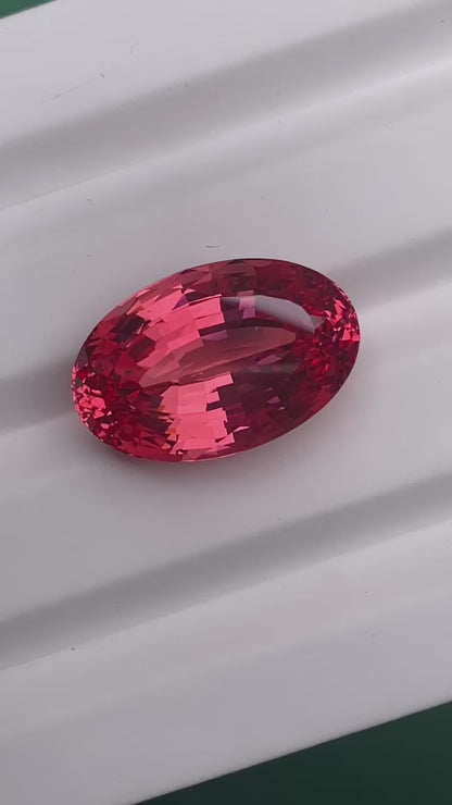 Pirmiana Oval shape Lab Grown Padparadscha Loose Gemstones for Jewelry Making