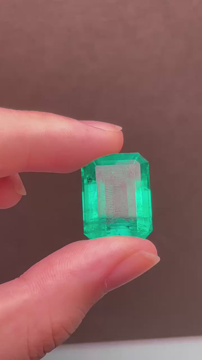 Pirmiana 22.14ct Emerald Cut Lab Grown Emerald