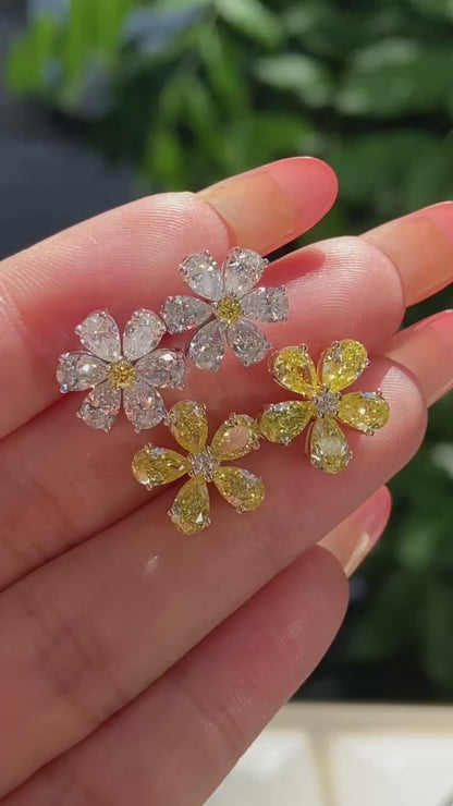 Pirmiana 2026 Jewelry Customized 14k Yellow Gold Lab Grown Diamond Earrings for Women Party Gift