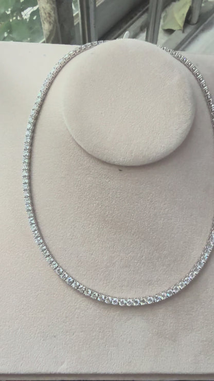 Pirmiana Jewelry Classic Design 14K White Gold 0.15ct Each HPHT Diamond Necklace Jewelry for Party Wedding Gift