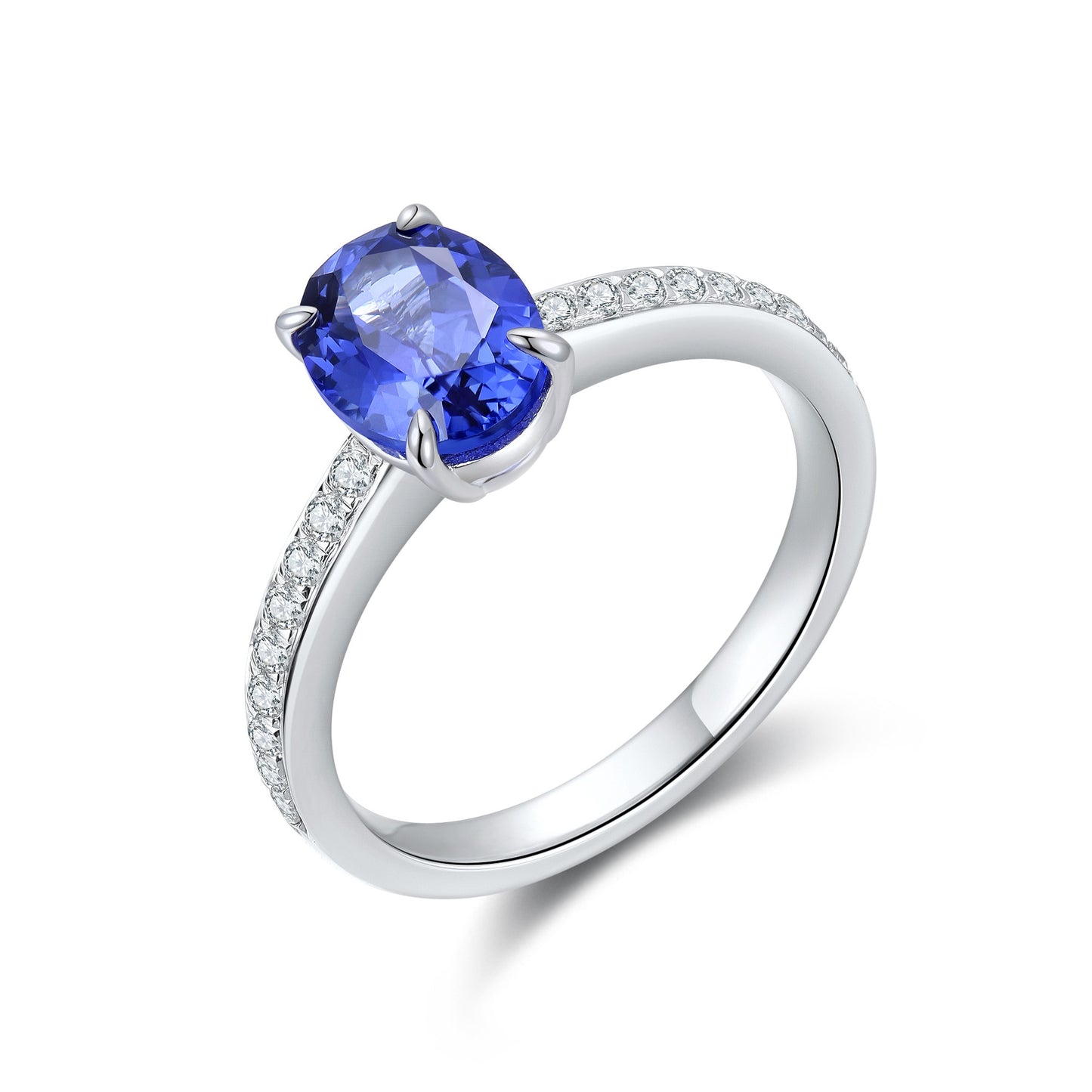 Pirmiana Custom Design S925 Silver Ring for Women 1.75ct Lab Grown Sapphire Jewelry