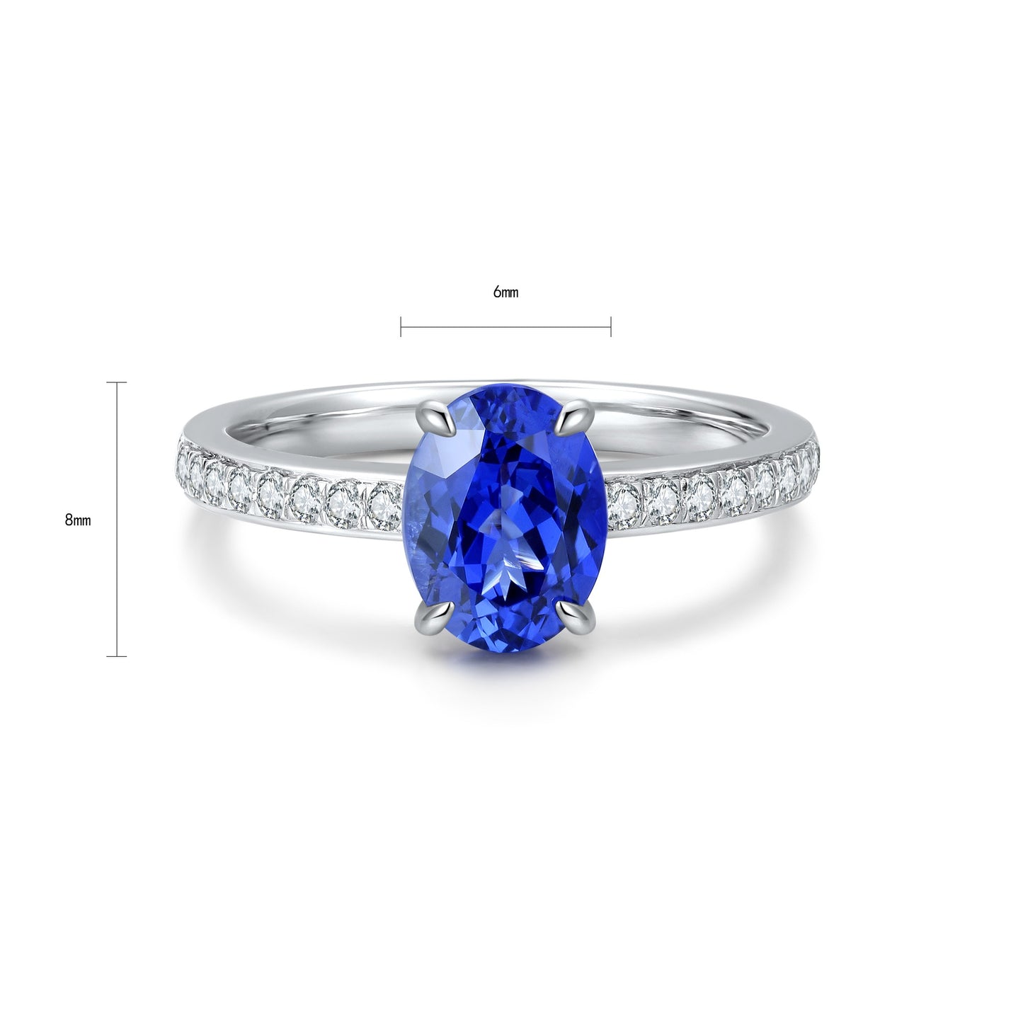 Pirmiana Custom Design S925 Silver Ring for Women 1.75ct Lab Grown Sapphire Jewelry