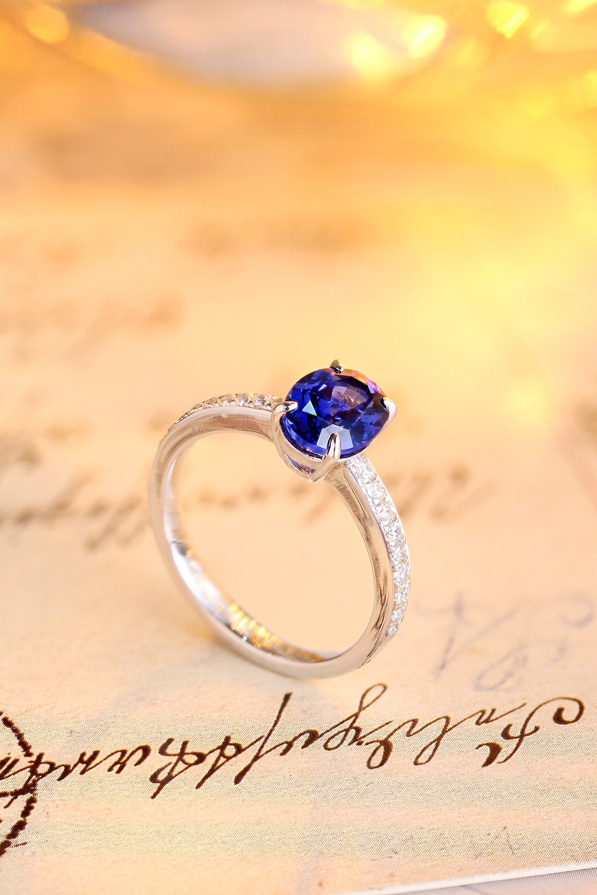 Pirmiana Custom Design S925 Silver Ring for Women 1.75ct Lab Grown Sapphire Jewelry