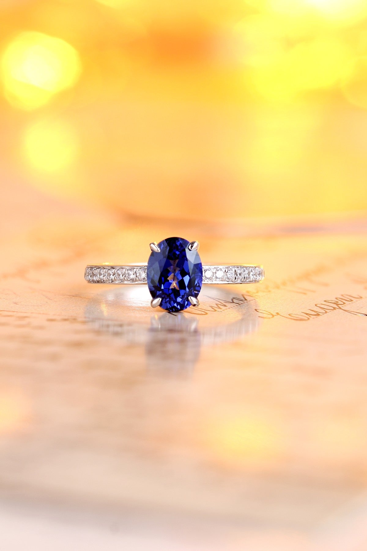 Pirmiana Custom Design S925 Silver Ring for Women 1.75ct Lab Grown Sapphire Jewelry