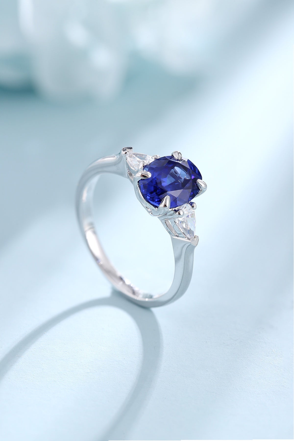 Pirmiana New Design Jewelry S925 Silver 2.22ct Lab Grown Blue Sapphire Ring for Women/Men  Wedding Gifts