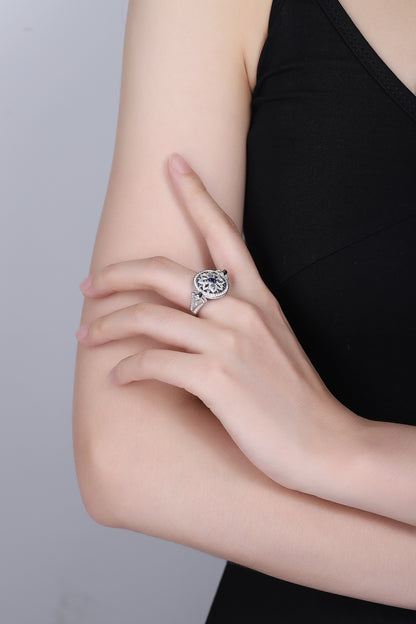 Pirmiana New Design Jewelry S925 Silver 0.525ct Lab Grown Blue Sapphire Ring for Women/ Men Wedding Gifts