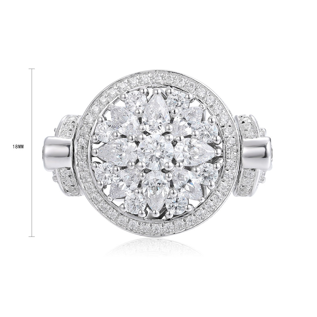 Pirmiana New Design Jewelry S925 Silver 0.525ct Lab Grown Blue Sapphire Ring for Women/ Men Wedding Gifts