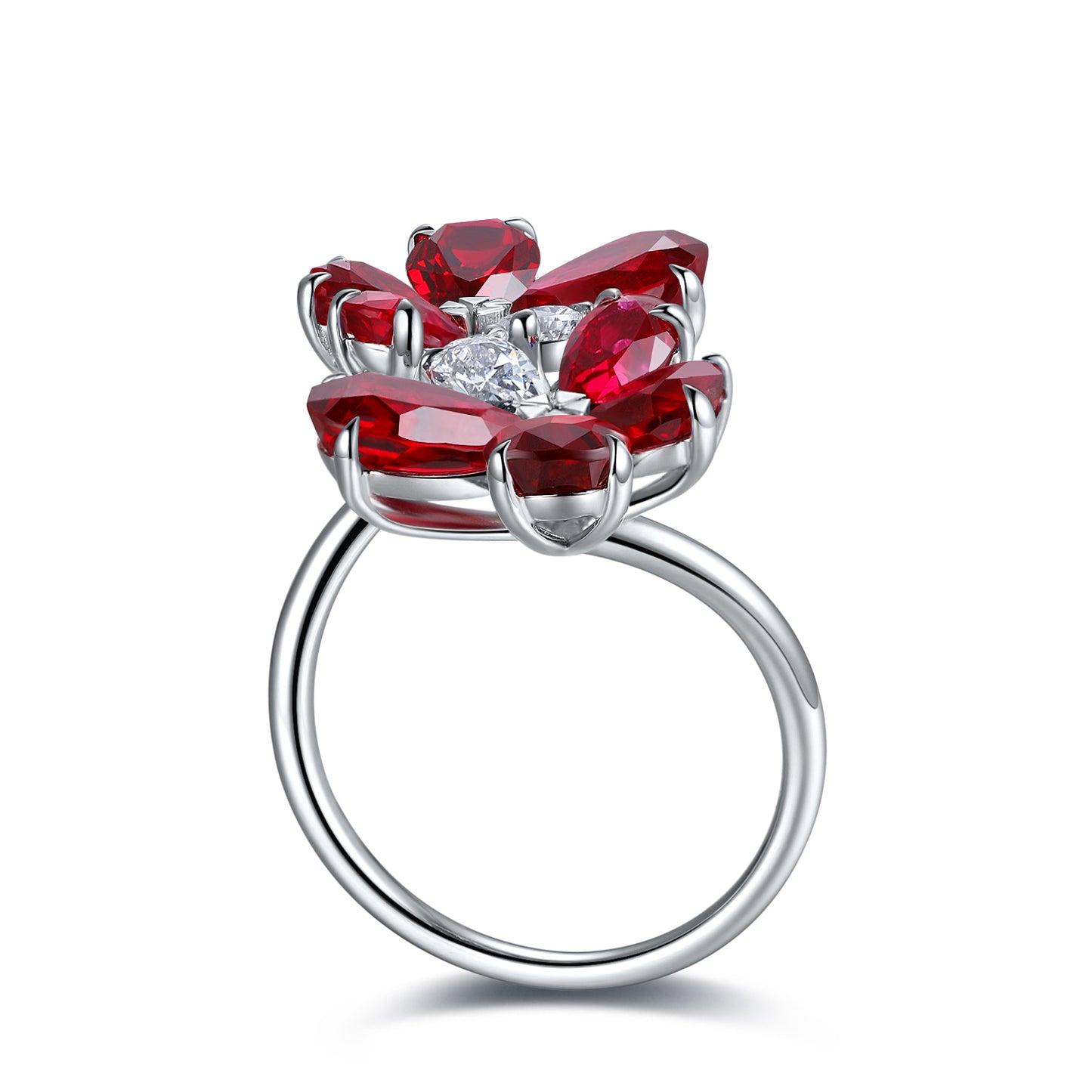 Pirmiana New S925 Silver 5.82ct Lad Grown Ruby Ring High Fine Jewelry for Women Party Gift