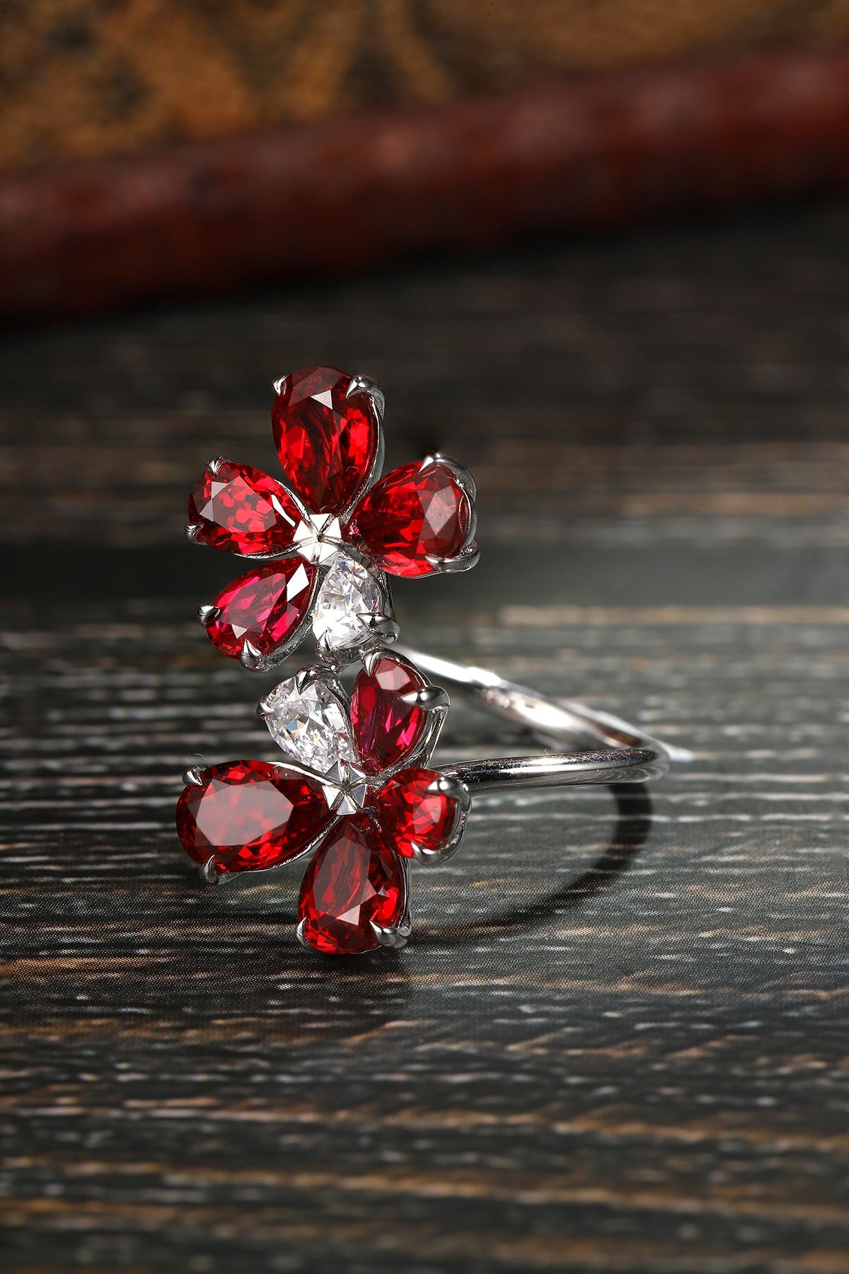 Pirmiana New S925 Silver 5.82ct Lad Grown Ruby Ring High Fine Jewelry for Women Party Gift