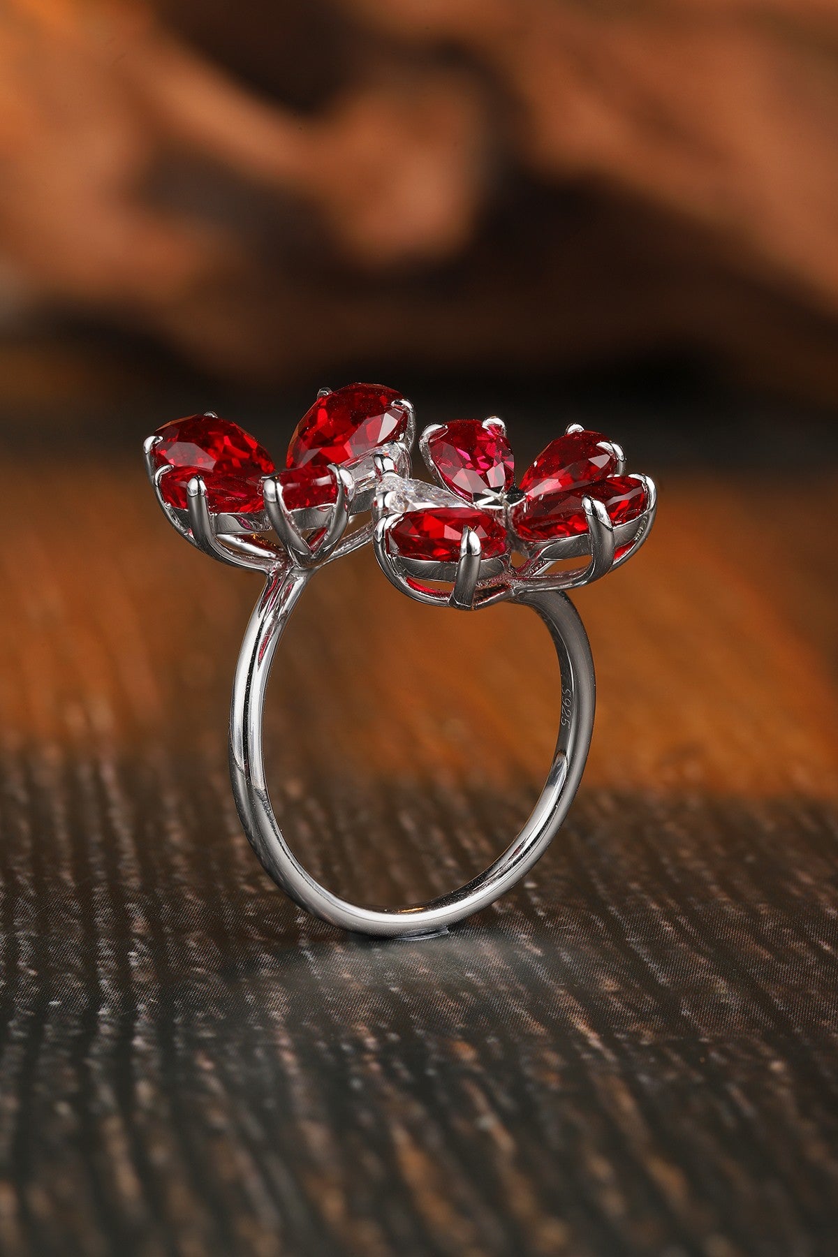 Pirmiana New S925 Silver 5.82ct Lad Grown Ruby Ring High Fine Jewelry for Women Party Gift