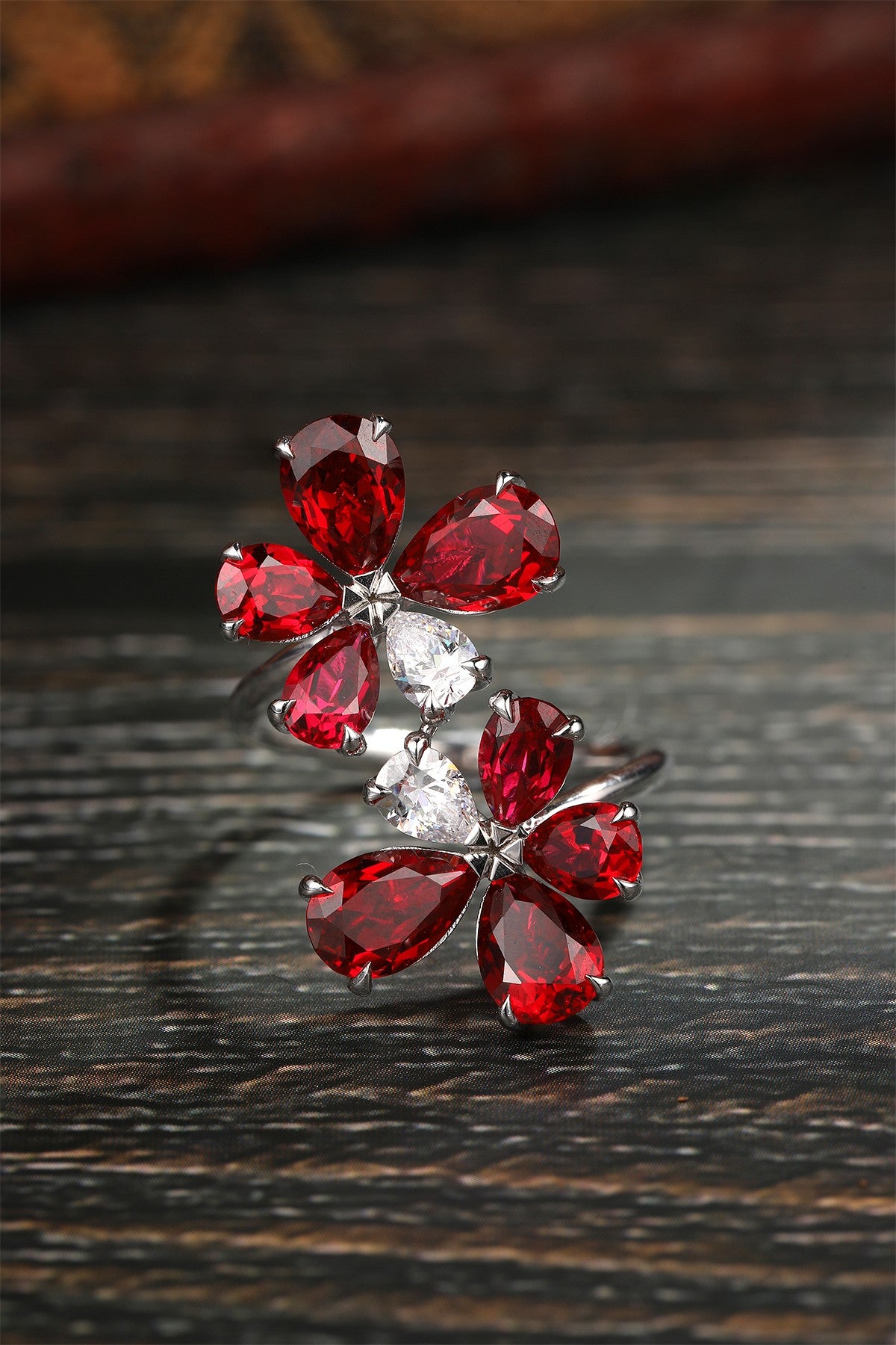 Pirmiana New S925 Silver 5.82ct Lad Grown Ruby Ring High Fine Jewelry for Women Party Gift