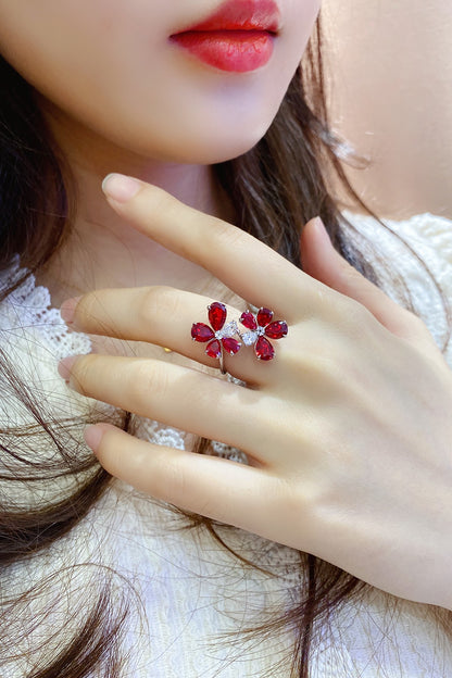 Pirmiana New S925 Silver 5.82ct Lad Grown Ruby Ring High Fine Jewelry for Women Party Gift