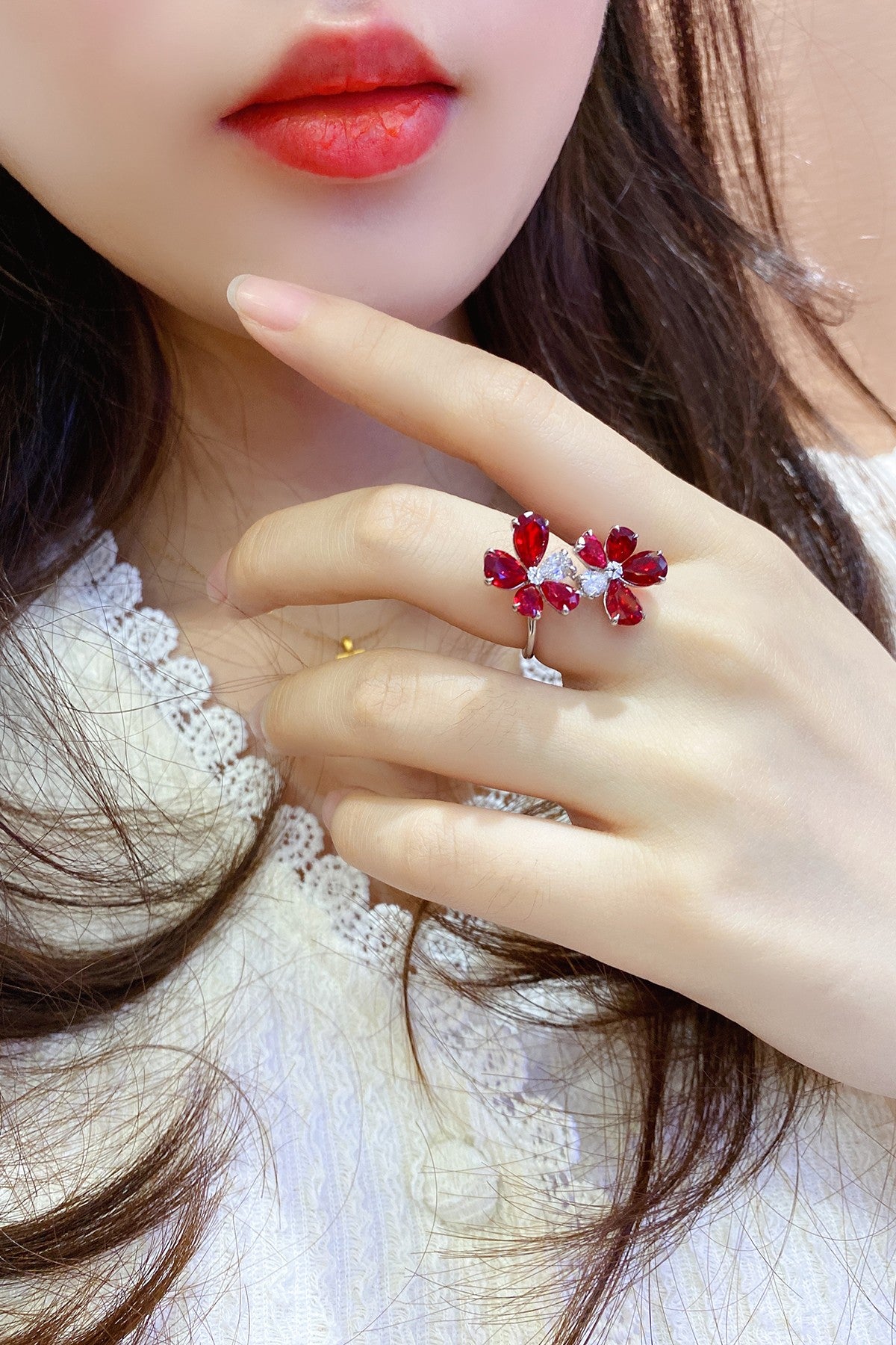 Pirmiana New S925 Silver 5.82ct Lad Grown Ruby Ring High Fine Jewelry for Women Party Gift