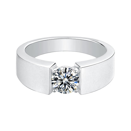 Pirmiana Luxury S925 Silver 1ct Fashion Luxury S925 Silver Various Styles Moissanite Diamond Men Ring Fashion Wedding Band Engagement Jewelry