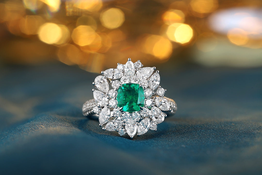 Pirmiana 2024 Hot Sale S925 Silver 0.73ct Lab Grown Emerald Ring Women Engagement Fashion Finger Gemstone Jewelry