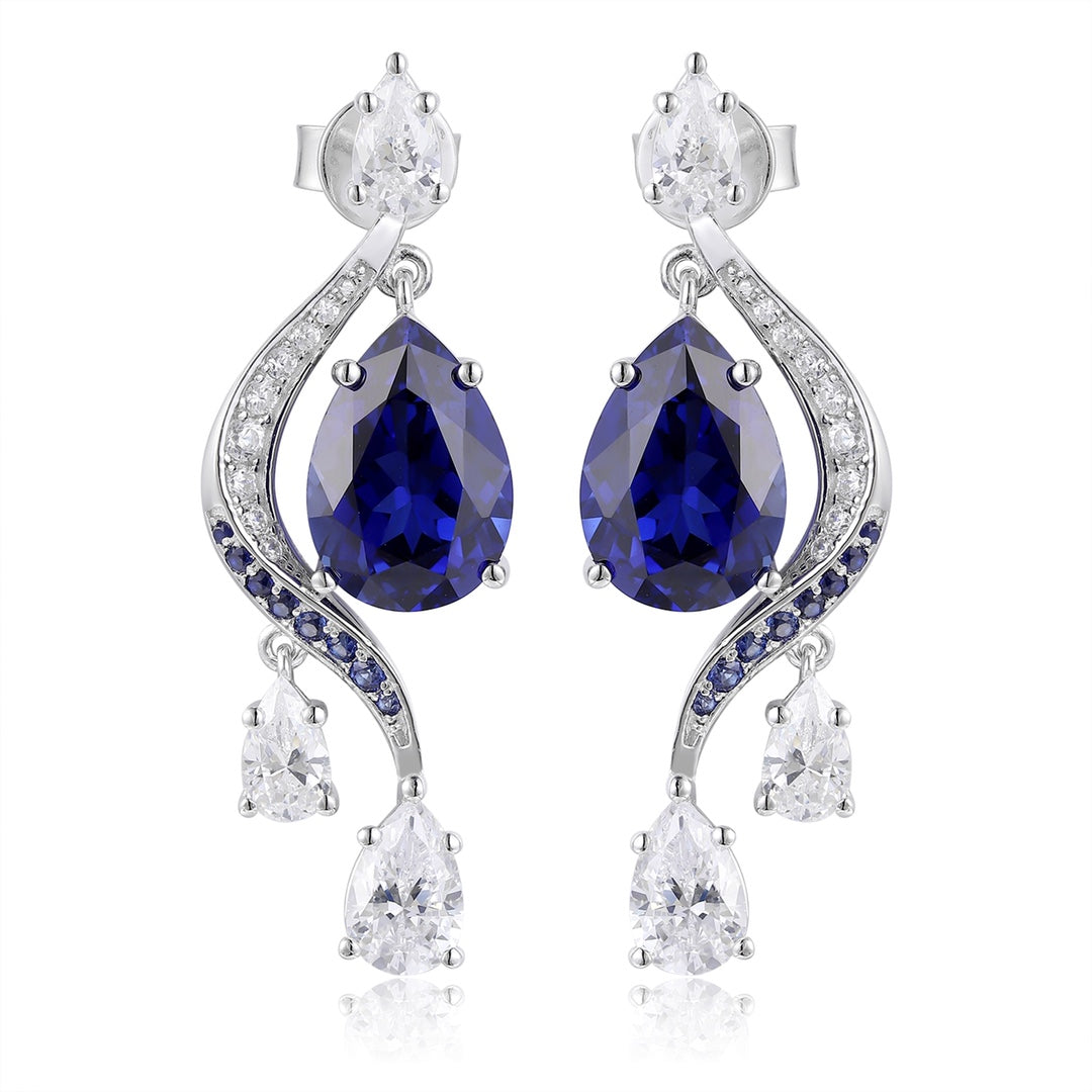 Pirmiana New Arrival 5.2ct Lab Grown Sapphire Earring Studs S925 Silver Jewelry Earrings for Women
