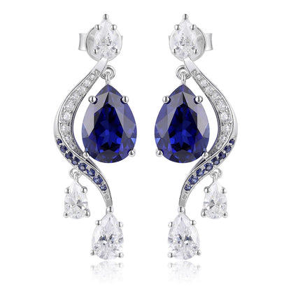 Pirmiana New Arrival 5.2ct Lab Grown Sapphire Earring Studs S925 Silver Jewelry Earrings for Women