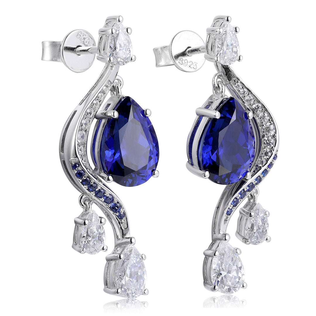 Pirmiana New Arrival 5.2ct Lab Grown Sapphire Earring Studs S925 Silver Jewelry Earrings for Women